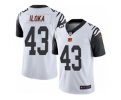 Men's Nike Cincinnati Bengals #43 George Iloka Limited White Rush NFL Jersey