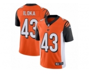 Men's Nike Cincinnati Bengals #43 George Iloka Vapor Untouchable Limited Orange Alternate NFL Jersey