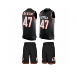 Men's Nike Cincinnati Bengals #47 Paul Dawson Limited Black Tank Top Suit NFL Jersey