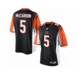 Men's Nike Cincinnati Bengals #5 AJ McCarron Limited Black Team Color NFL Jersey