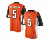 Men's Nike Cincinnati Bengals #5 AJ McCarron Limited Orange Alternate NFL Jersey