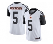 Men's Nike Cincinnati Bengals #5 AJ McCarron Limited White Rush NFL Jersey