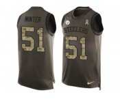 Men's Nike Cincinnati Bengals #51 Kevin Minter Limited Green Salute to Service Tank Top NFL Jersey