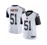 Men's Nike Cincinnati Bengals #51 Kevin Minter Limited White Rush NFL Jersey