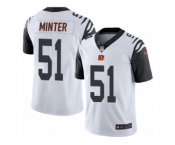 Men's Nike Cincinnati Bengals #51 Kevin Minter Limited White Rush NFL Jersey