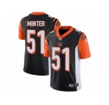 Men's Nike Cincinnati Bengals #51 Kevin Minter Vapor Untouchable Limited Black Team Color NFL Jersey