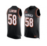 Men's Nike Cincinnati Bengals #58 Carl Lawson Limited Black Player Name & Number Tank Top NFL Jersey