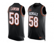 Men's Nike Cincinnati Bengals #58 Carl Lawson Limited Black Player Name & Number Tank Top NFL Jersey