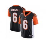 Men's Nike Cincinnati Bengals #6 Jeff Driskel Vapor Untouchable Limited Black Team Color NFL Jersey
