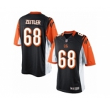 Men's Nike Cincinnati Bengals #68 Kevin Zeitler Limited Black Team Color NFL Jersey