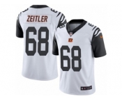 Men's Nike Cincinnati Bengals #68 Kevin Zeitler Limited White Rush NFL Jersey