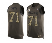 Men's Nike Cincinnati Bengals #71 Andre Smith Limited Green Salute to Service Tank Top NFL Jersey