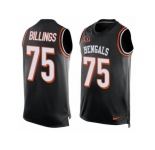 Men's Nike Cincinnati Bengals #75 Andrew Billings Limited Black Player Name & Number Tank Top NFL Jersey