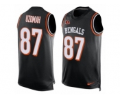 Men's Nike Cincinnati Bengals #87 C.J. Uzomah Limited Black Player Name & Number Tank Top NFL Jersey