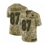 Men's Nike Cincinnati Bengals #87 C.J. Uzomah Limited Camo 2018 Salute to Service NFL Jersey