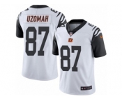 Men's Nike Cincinnati Bengals #87 C.J. Uzomah Limited White Rush NFL Jersey