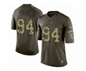 Men's Nike Cincinnati Bengals #94 Domata Peko Limited Green Salute to Service NFL Jersey