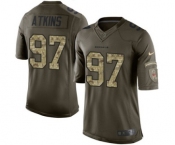 Men's Nike Cincinnati Bengals #97 Geno Atkins Limited Green Salute to Service NFL Jersey