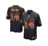 Nike Bengals #14 Andy Dalton Black Team Color Men's Stitched NFL Limited Strobe Jersey