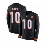 Nike Cincinnati Bengals #10 Kevin Huber Limited Black Therma Long Sleeve NFL Jersey