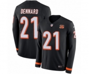 Nike Cincinnati Bengals #21 Darqueze Dennard Limited Black Therma Long Sleeve NFL Jersey