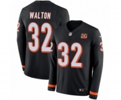 Nike Cincinnati Bengals #32 Mark Walton Limited Black Therma Long Sleeve NFL Jersey