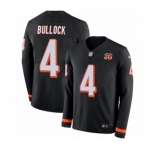Nike Cincinnati Bengals #4 Randy Bullock Limited Black Therma Long Sleeve NFL Jersey