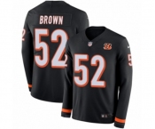 Nike Cincinnati Bengals #52 Preston Brown Limited Black Therma Long Sleeve NFL Jersey