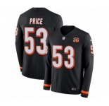 Nike Cincinnati Bengals #53 Billy Price Limited Black Therma Long Sleeve NFL Jersey