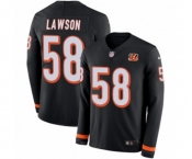 Nike Cincinnati Bengals #58 Carl Lawson Limited Black Therma Long Sleeve NFL Jersey