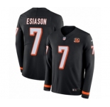 Nike Cincinnati Bengals #7 Boomer Esiason Limited Black Therma Long Sleeve NFL Jersey