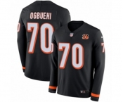 Nike Cincinnati Bengals #70 Cedric Ogbuehi Limited Black Therma Long Sleeve NFL Jersey