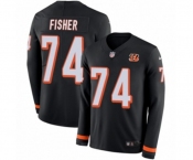 Nike Cincinnati Bengals #74 Jake Fisher Limited Black Therma Long Sleeve NFL Jersey
