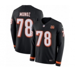 Nike Cincinnati Bengals #78 Anthony Munoz Limited Black Therma Long Sleeve NFL Jersey