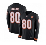Nike Cincinnati Bengals #80 Josh Malone Limited Black Therma Long Sleeve NFL Jersey