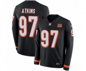 Nike Cincinnati Bengals #97 Geno Atkins Limited Black Therma Long Sleeve NFL Jersey