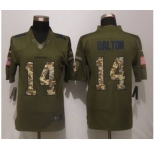 nike nfl jerseys cincinnati bengals #14 dalton army green[nike Limited Salute To Service]
