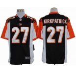 nike nfl jerseys cincinnati bengals #27 kirkpatrick black[nike limited]