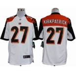 nike nfl jerseys cincinnati bengals #27 kirkpatrick white[nike limited]