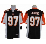nike nfl jerseys cincinnati bengals #97 atkins black[nike limited]