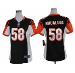 Nike women nfl jerseys Cincinnati Bengals #58 Rey Maualuga Black [nike]