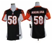 Nike women nfl jerseys Cincinnati Bengals #58 Rey Maualuga Black [nike]