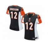 Women Nike Cincinnati Bengals #12 Alex Erickson Game Black Team Color NFL Jersey