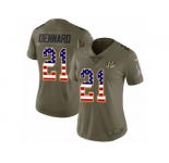 Women Nike Cincinnati Bengals #21 Darqueze Dennard Limited Olive USA Flag 2017 Salute to Service NFL Jersey