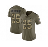 Women Nike Cincinnati Bengals #25 Giovani Bernard Limited Olive Camo 2017 Salute to Service NFL Jersey