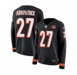 Women Nike Cincinnati Bengals #27 Dre Kirkpatrick Limited Black Therma Long Sleeve NFL Jersey