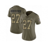 Women Nike Cincinnati Bengals #27 Dre Kirkpatrick Limited Olive Camo 2017 Salute to Service NFL Jersey
