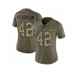 Women Nike Cincinnati Bengals #42 Clayton Fejedelem Limited Olive Camo 2017 Salute to Service NFL Jersey