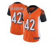 Women Nike Cincinnati Bengals #42 Clayton Fejedelem Orange Alternate Vapor Untouchable Limited Player NFL Jersey