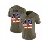 Women Nike Cincinnati Bengals #43 George Iloka Limited Olive USA Flag 2017 Salute to Service NFL Jersey